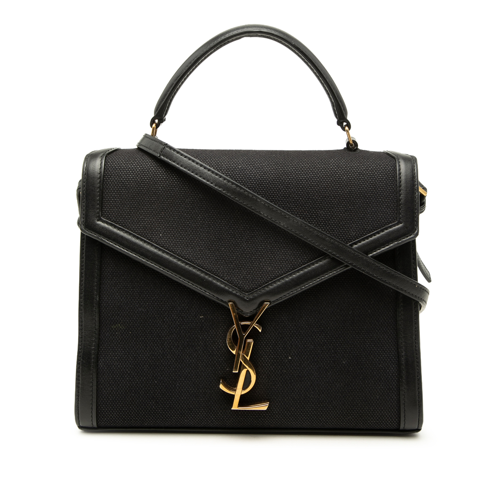 Pre-Loved Saint Laurent Medium Canvas Cassandra Top Handle Bag